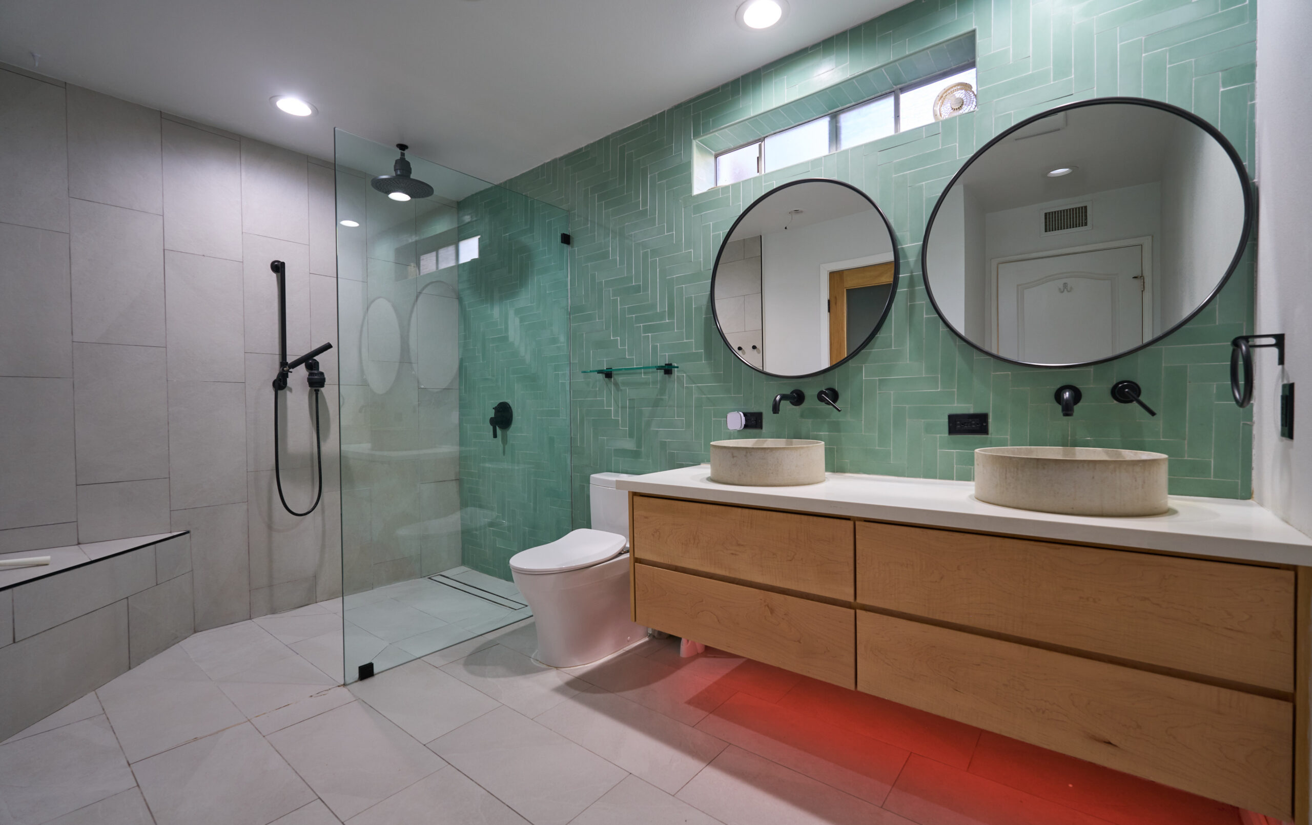 Primary bathroom with double vanity